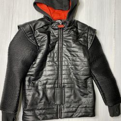 Disney Store 9/10 Kylo Ren Star Wars Black Faux Leather Jacket