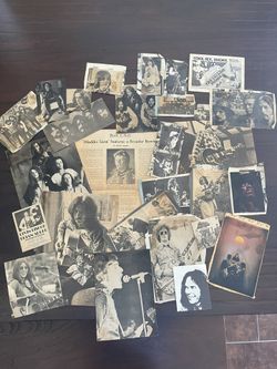 Rare Classic Rock Newspaper & Magazine Clippings From The 60s & 70s. NOTE: Many Clippings Have Glue Stains That Seeped Thru. Please Inspect Pictures! 