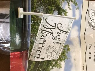 Just married car flag