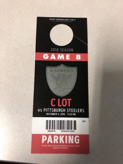 Raiders parking pass in Lot C