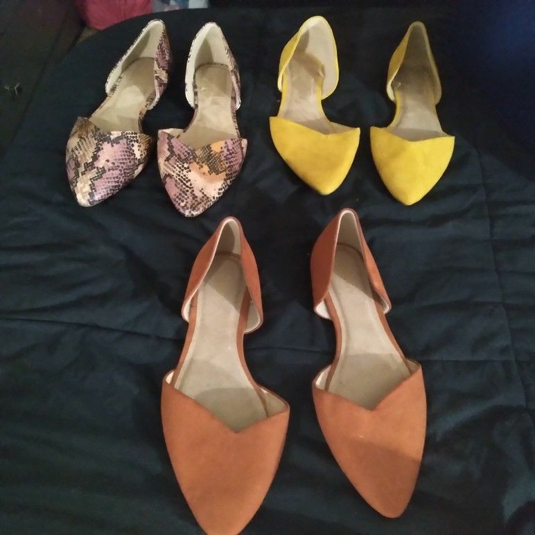 3 Nice Pair Of Womans Size 8 OLD NAVY Dress Sandals. All Same Style Just Different Colors