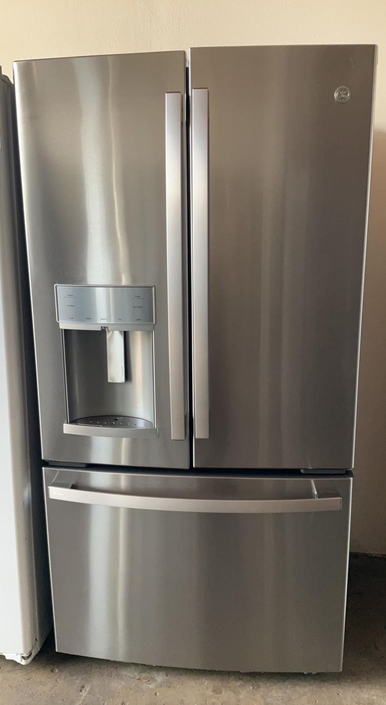 GE  3-Door Stainless Steel Refrigerator Fridge
