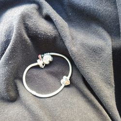 Pandora Bracelet Two Pendants 