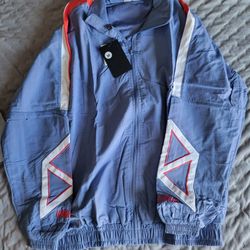 Raw Gear Windbreaker Jacket Light Blue Size Medium M Brand New