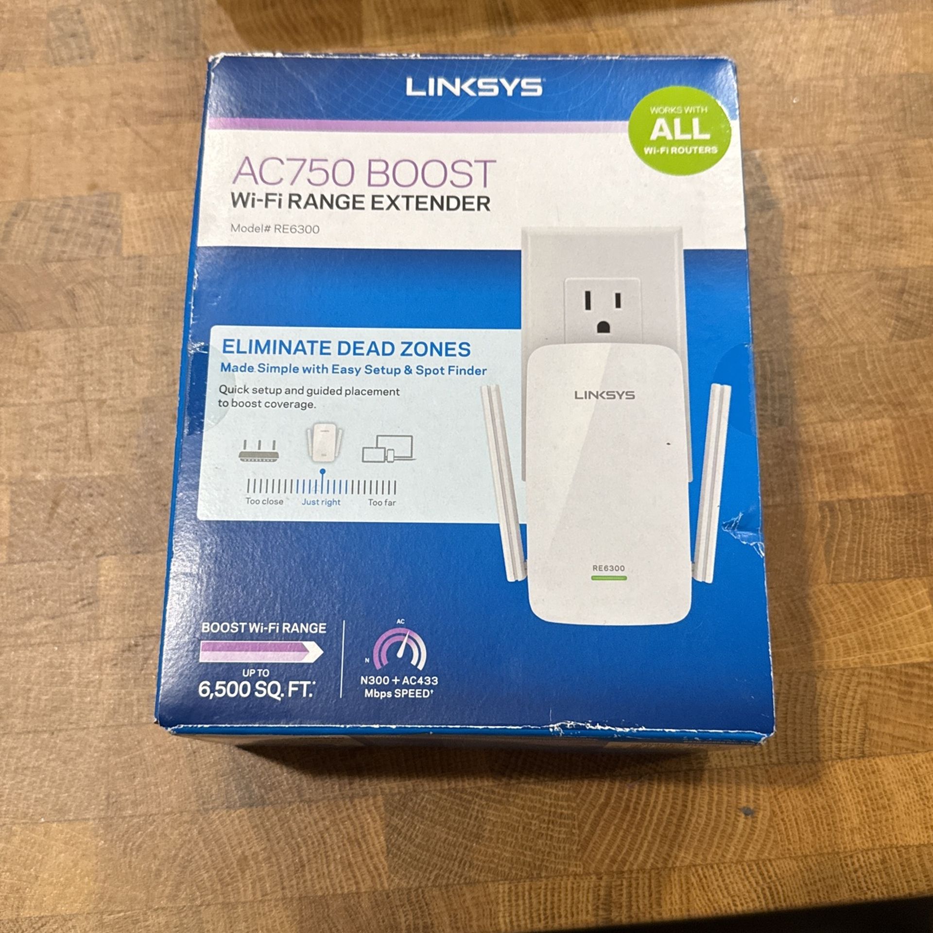 Linksys WiFi Range Extender AC750 Boost