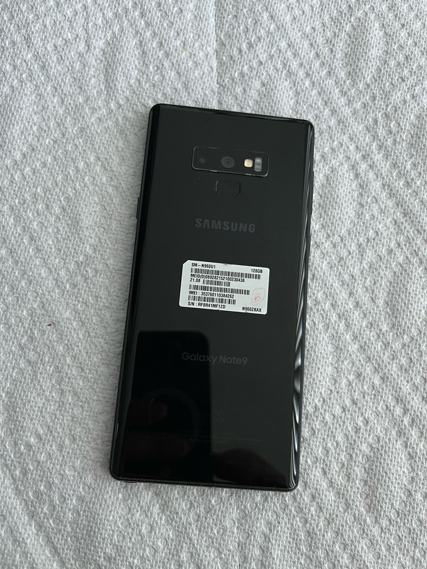 Unlocked Samsung note 9 128Gb clean for any service and any country