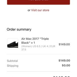 New Women Nike Air max 17 Triple Back