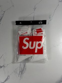 White Supreme Socks