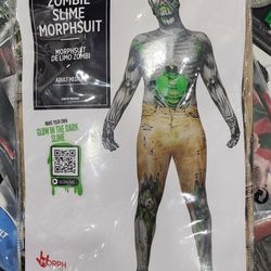 Adult Zombie Costume Glow On Dark