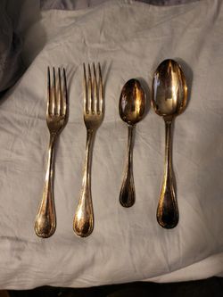 Christofle Silver Flatware, Spoon, Fork