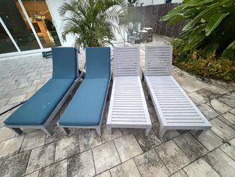 4 outdoor lounge pool sun chair loungers chaise