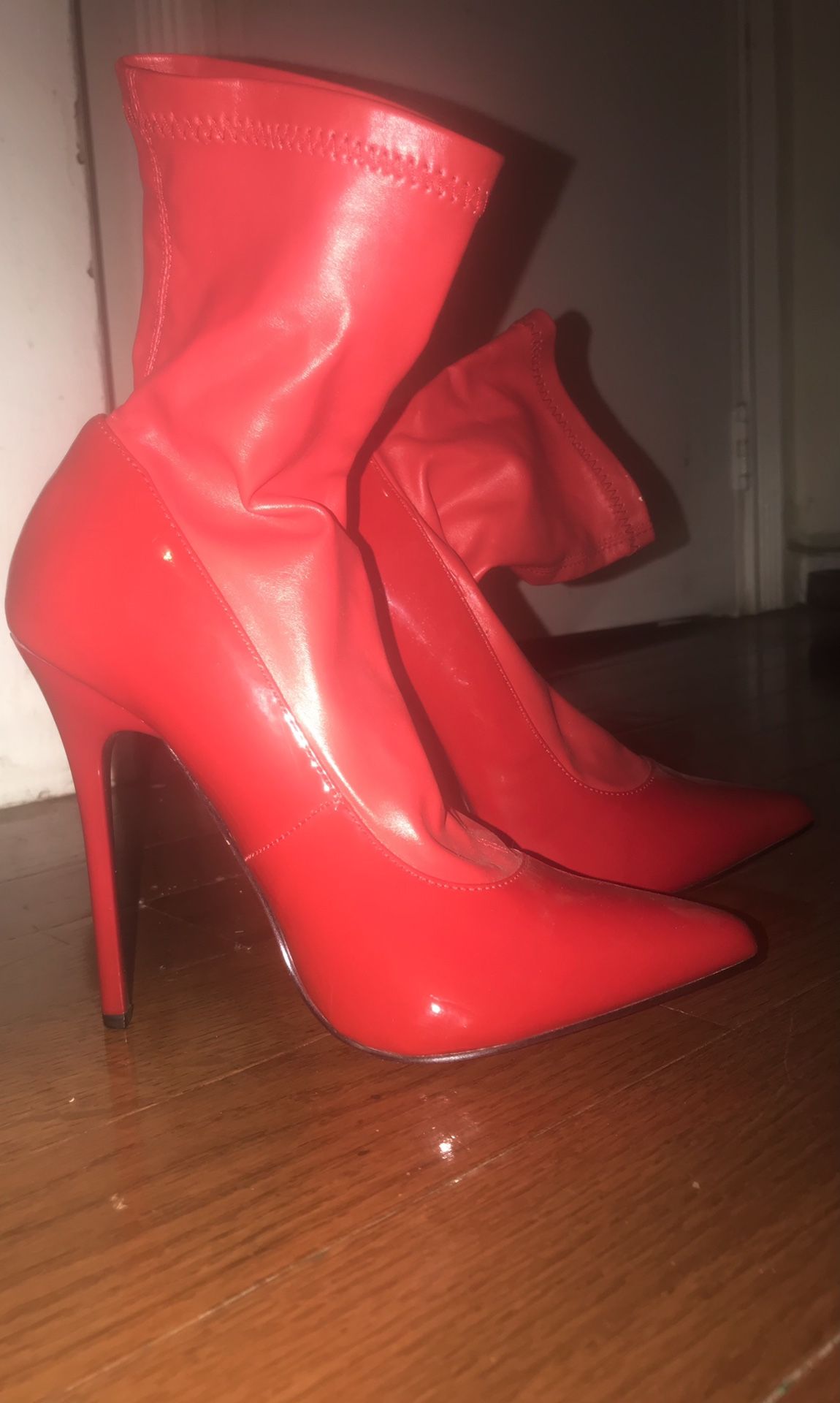 NASTY GAL,boot,red 7.5
