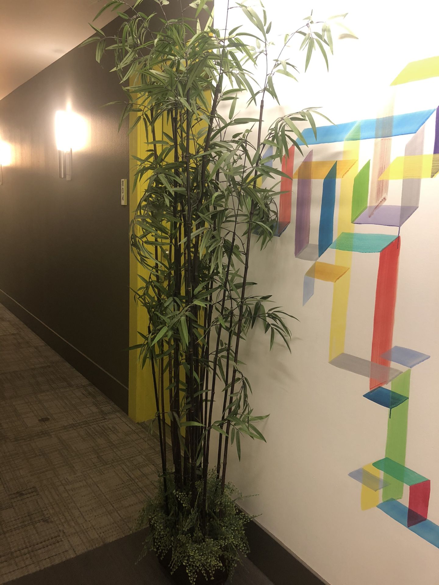 Fake bamboo plant (6.5 feet tall)