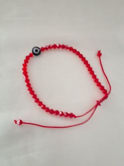 Evil Eye Red Crystal Beads Bracelet