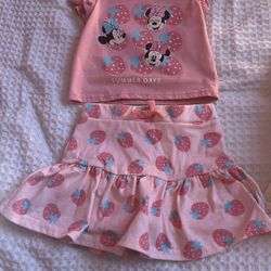 minnie mouse baby girl set