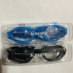KEARY Myopia Swim Goggles  Anti-fog & UV Protection Water Tight Shatter Proof.