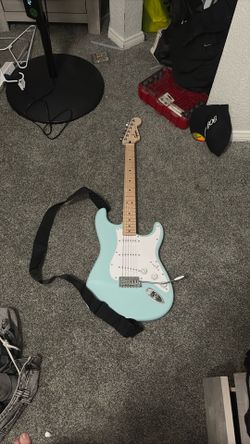 Electric guitar blue