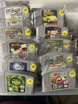 Nintendo 64 Games ! ~ N64 ~ Super Mario ~ Blitz ~ 007 ~ Diddy Kong Racing ~ South Park !