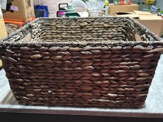 Woven seagrass basket
