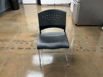Black Stacking Chairs - Chrome Sled Base - 28 Available