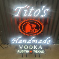 Titos Led Neon Liquor Man Cave Sign Bar Garage 