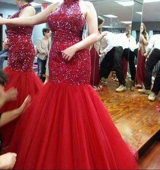 Ruby red prom dress on sale