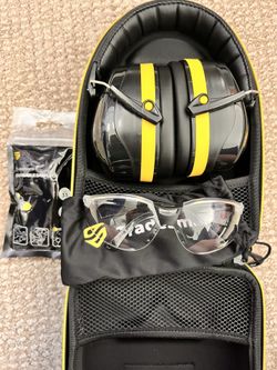 Protective Eye And Ear Gear For Shooting Range