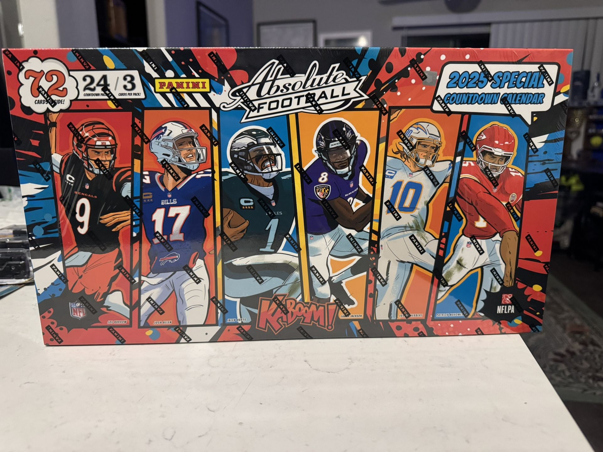 2025 Panini Absolute NFL Football Trading Card KABOOM Countdown Calendar Box New Sealed