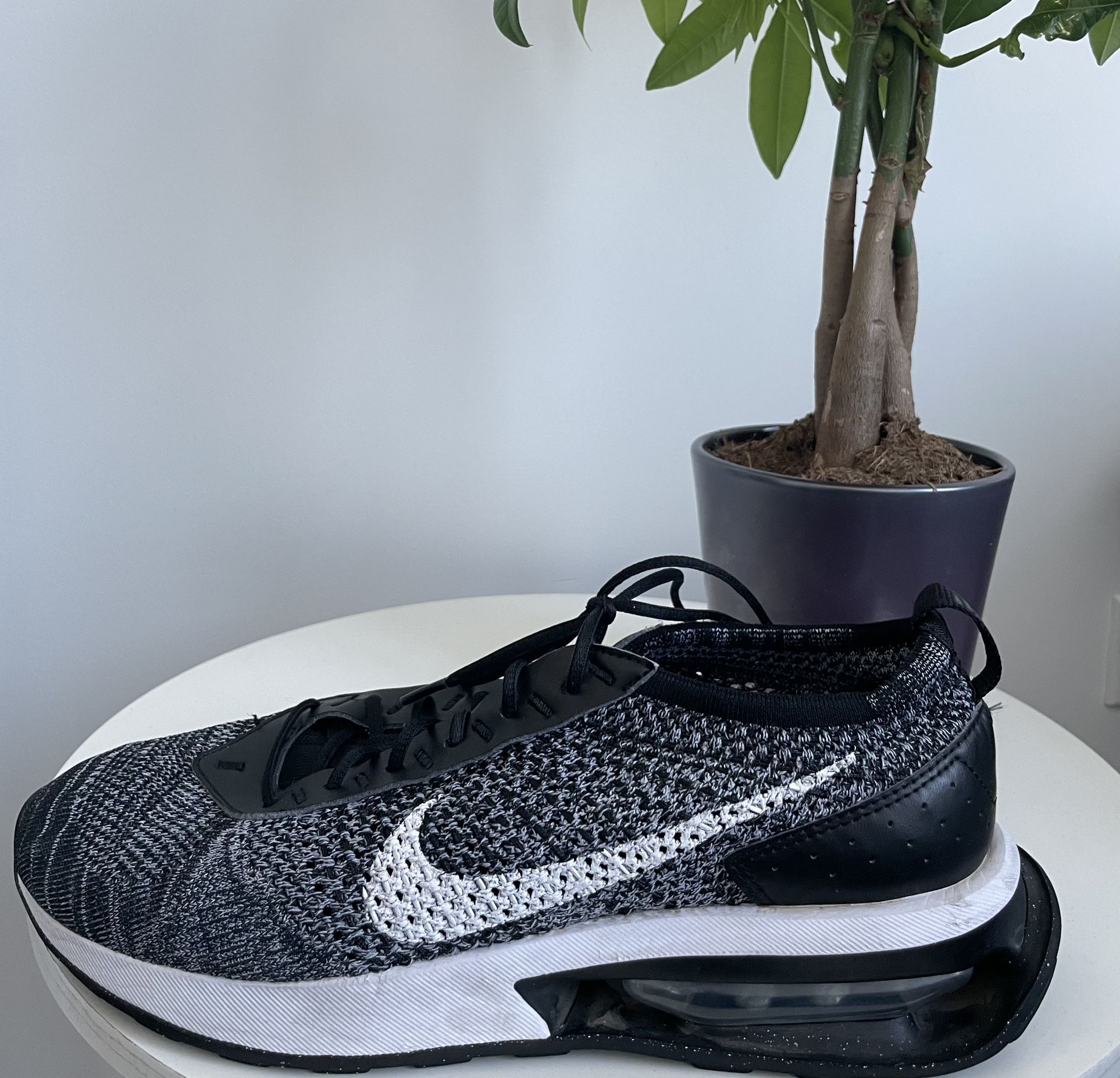 Nike Air Max Flyknit Racer Oreo DJ6106-001 Black Running Shoes Sneakers | Men 9