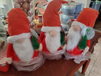 H For Happy Plush Led Gnome Santa