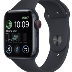 Apple Watch SE (2nd Gen) (GPS + Cellular, 44mm) - Midnight Aluminum Case with Midnight Sport Band, M/L