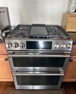 GE Gas Double Range Cafe 30” Smart Slide In