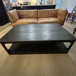 RESTORATION HARDWARE MARTENS COFFEE TABLE BLACK