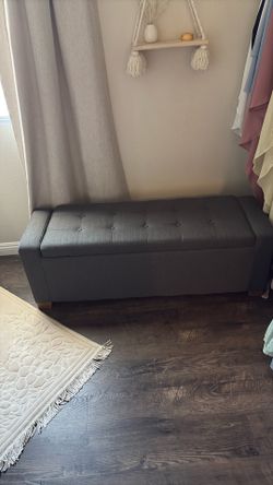 Dark Grey ottoman sofa with storage furniture