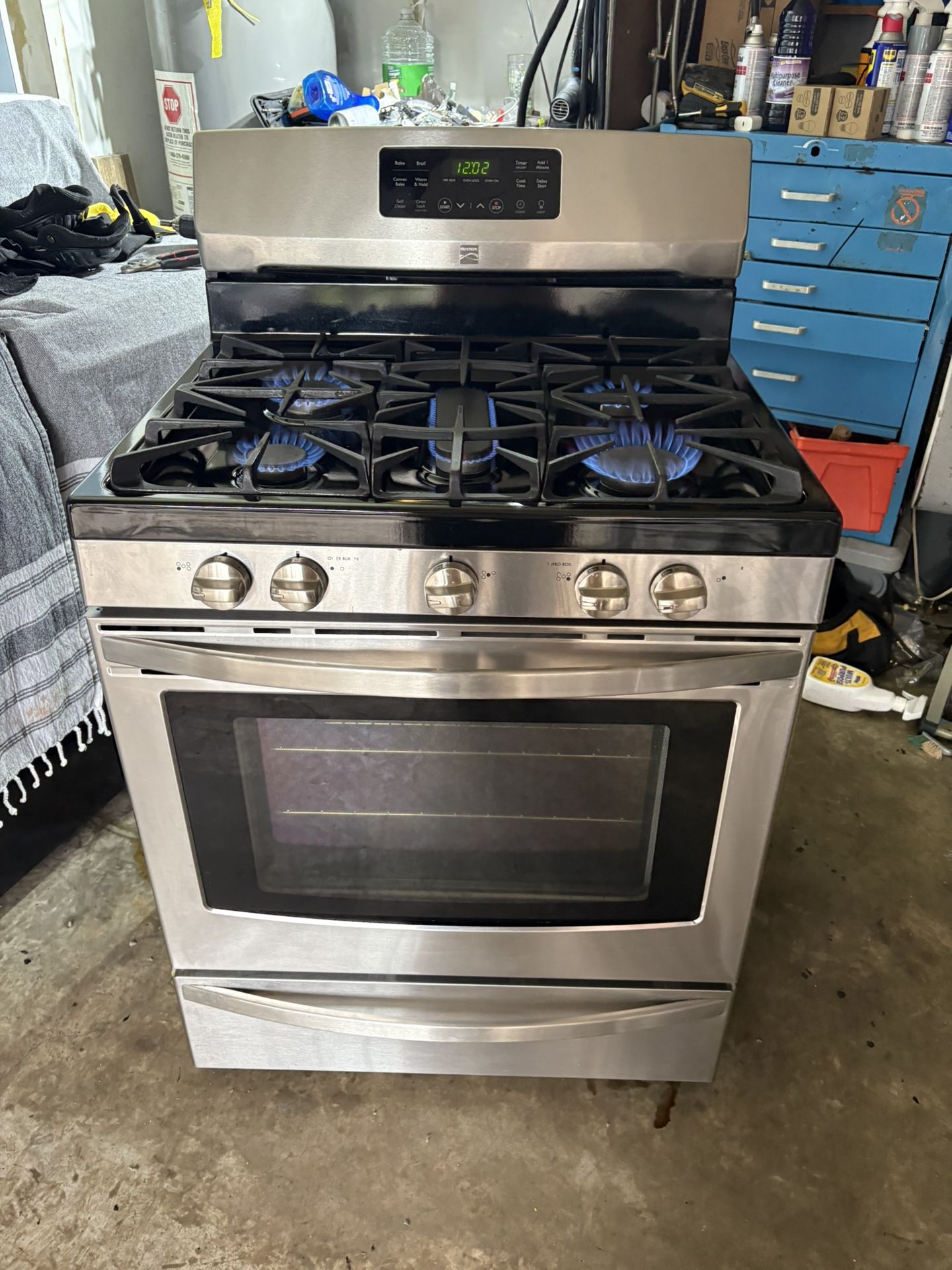 KENMORE ELITE GAS STOVE STAINLESS EVERYTHING WORKING ESTUFA DE GAS MUY BUENA