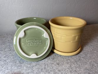 Longaberger Pottery-1 pint crocks
