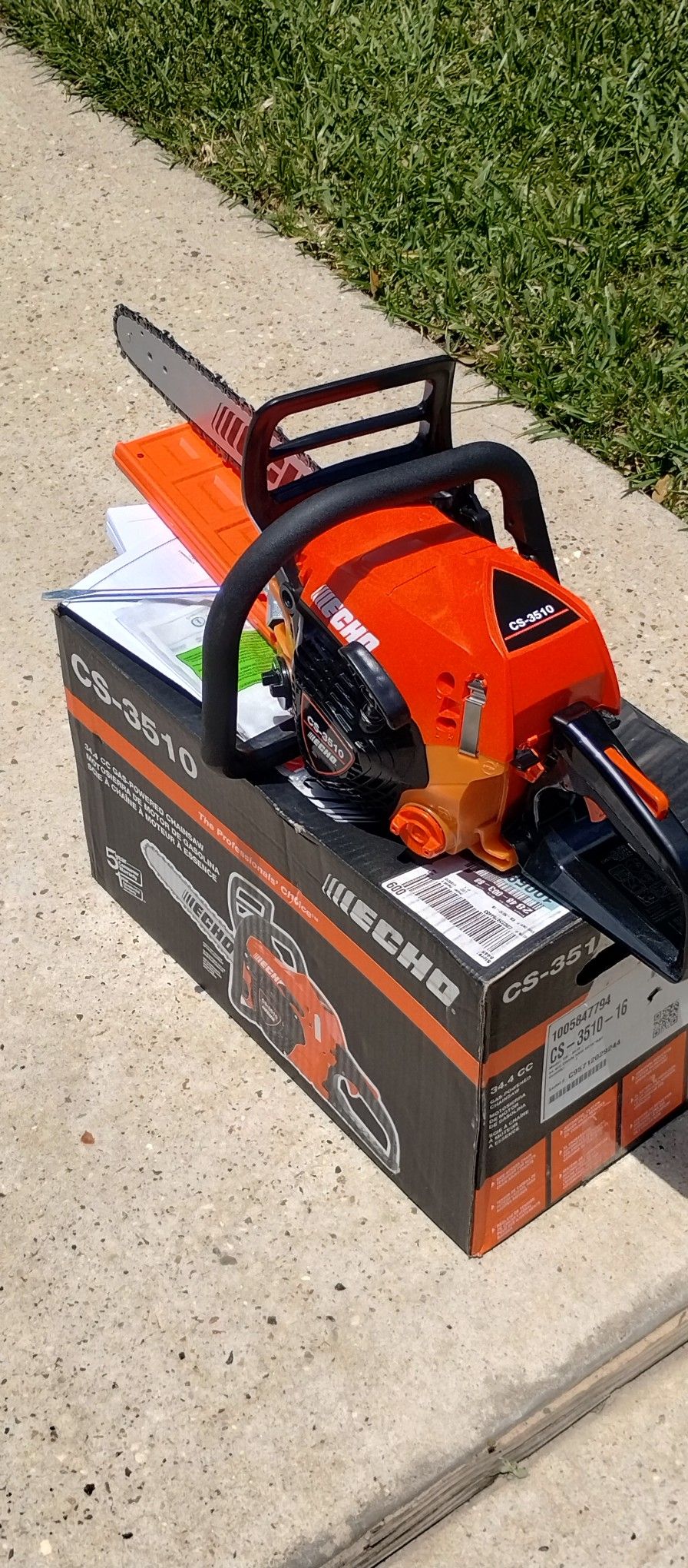 Brand New ECHO 16 in. 34.4 cc Gas 2-Stroke Engine Rear Handle Chainsaw
