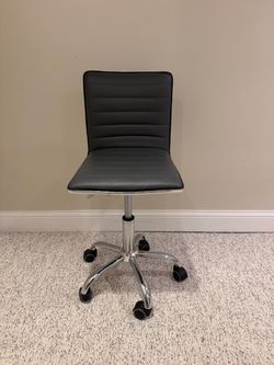 Dark gray swivel desk chair office