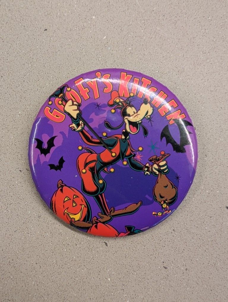 Disney Halloween Edition Goofy's Kitchen Theme Button