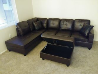 Sectional and ottoman
