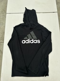 Adidas Black Polyester Hoodie (Small)