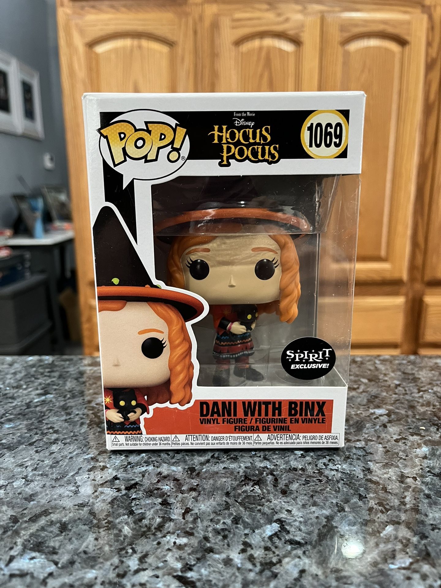 Toy Vinyl Funko Pop! # 1069 Hocus Pocus Dani with Binx Spirit Exclusive Figure. Brand new factory sealed. Smoke free home