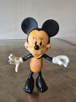 Vintage Minnie Mouse Poseable Toy Figure Collecible