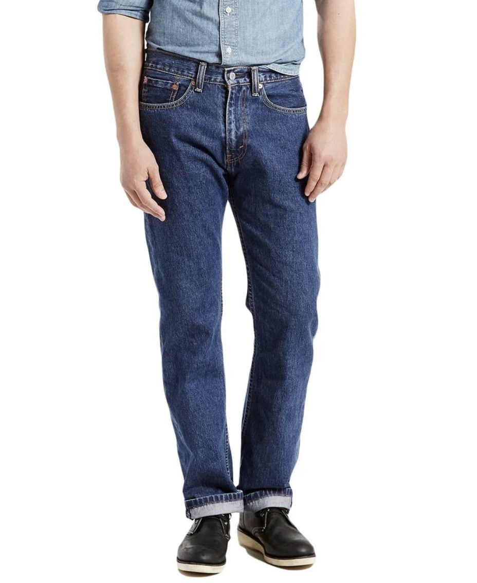 Levi’s Mens 505 Regular Fit Jeans - 00(contact info removed) - 32x34