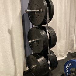 Rogue Fitness HG Olympic Rubber Bumper Weight Plates - 260 Lb Complete Set