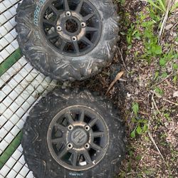 Razor Side By Side Front And Rear Wheels Rims 