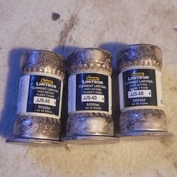 Lot of 3 Bussmann JJS-60 600V 60A Fuses