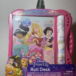 Disney Princess Roll Desk Art Kit Snow White Jasmine Belle Sleeping Beauty