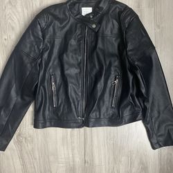 Woman’s Faux Leather Jacket 