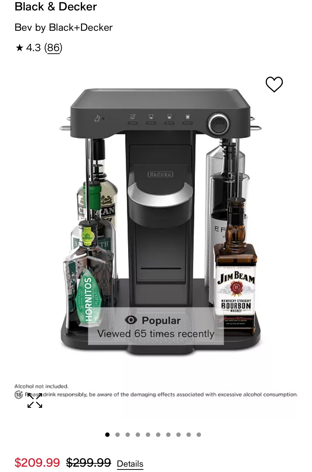 bev by BLACK+DECKER Cocktail Maker Machine and Drink Maker